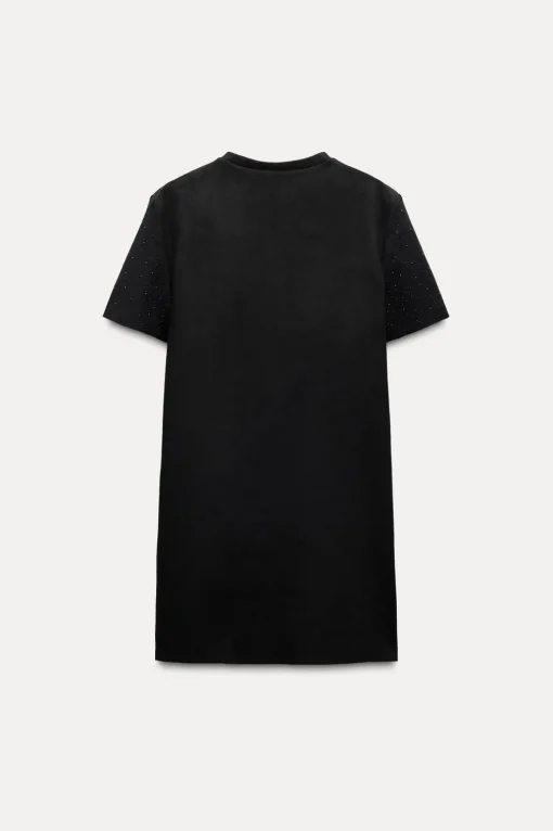 VESTIDO EFECTO ANTE BRILLOS