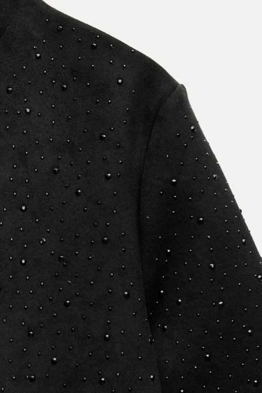 VESTIDO EFECTO ANTE BRILLOS