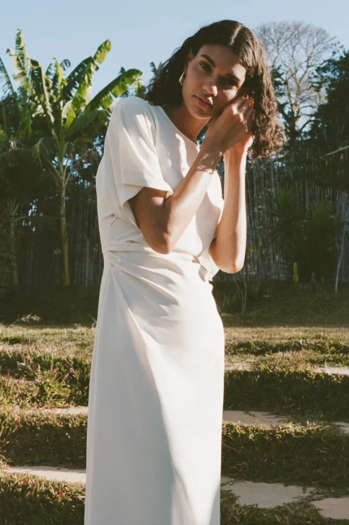 VESTIDO ENTALLADO DRAPEADO