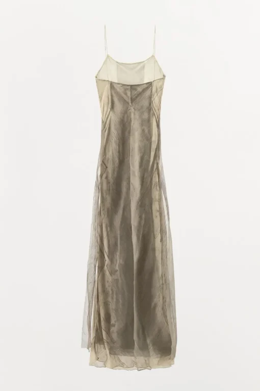 VESTIDO ESTAMPADO COMBINADO CINTAS