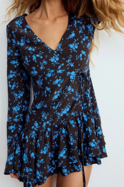 VESTIDO ESTAMPADO FLORES LAZOS