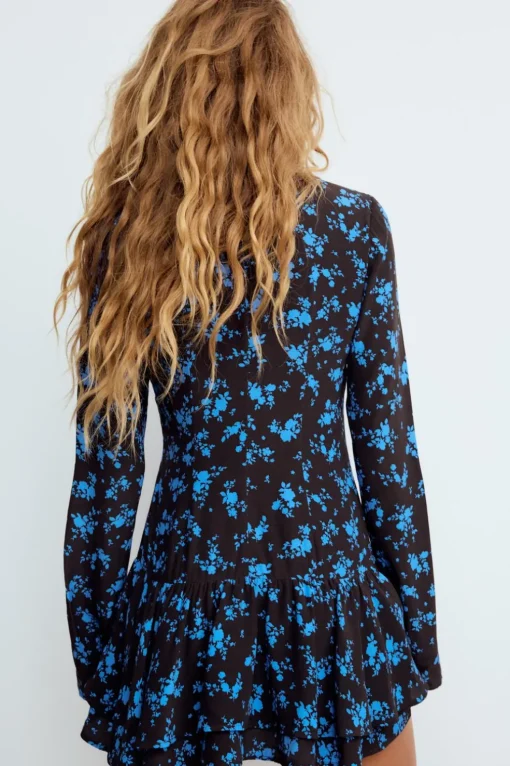 VESTIDO ESTAMPADO FLORES LAZOS