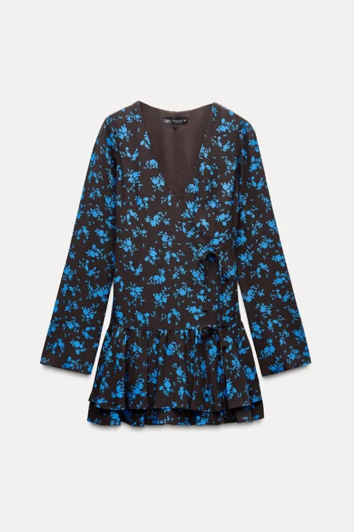 VESTIDO ESTAMPADO FLORES LAZOS