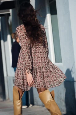 VESTIDO ESTAMPADO NIDO DE ABEJA