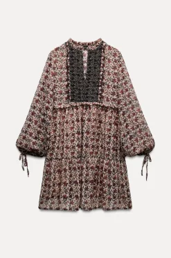 VESTIDO ESTAMPADO NIDO DE ABEJA