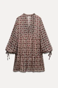 VESTIDO ESTAMPADO NIDO DE ABEJA