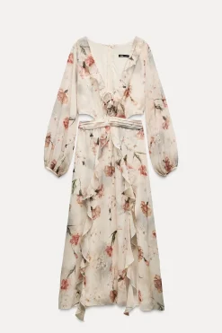 VESTIDO FLORES VOLANTES CUT OUT