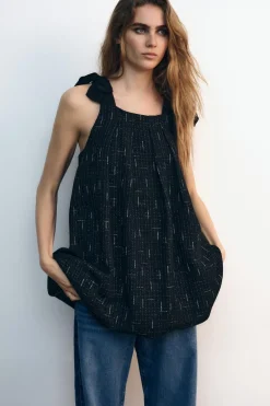 VESTIDO GLOBO TIRANTE LAZO