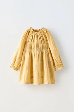 VESTIDO GOMAS BORDADO FLORES