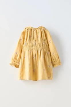 VESTIDO GOMAS BORDADO FLORES