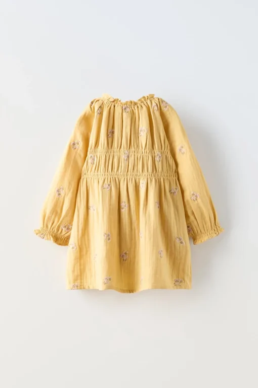VESTIDO GOMAS BORDADO FLORES