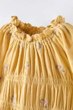 VESTIDO GOMAS BORDADO FLORES