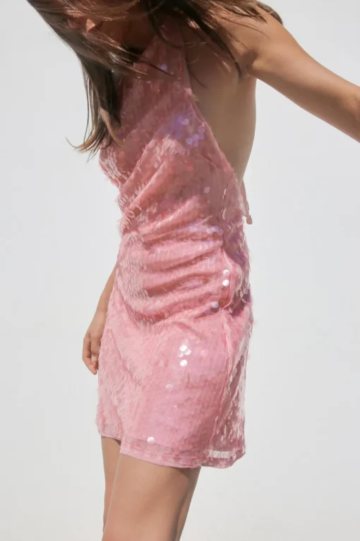 VESTIDO HALTER LENTEJUELAS