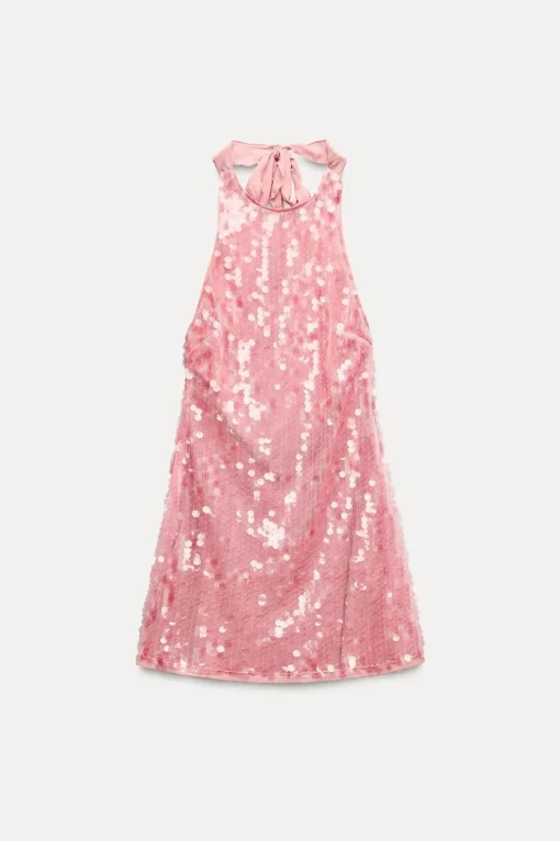 VESTIDO HALTER LENTEJUELAS