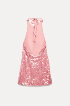 VESTIDO HALTER LENTEJUELAS