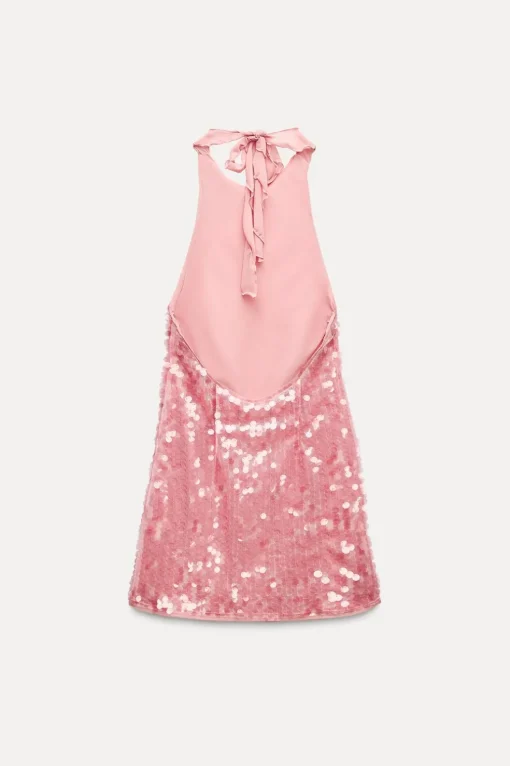 VESTIDO HALTER LENTEJUELAS