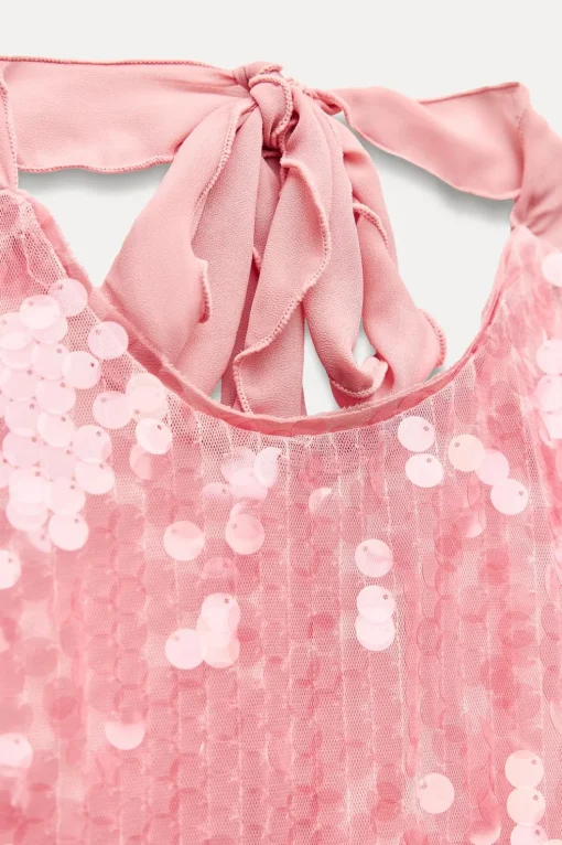 VESTIDO HALTER LENTEJUELAS