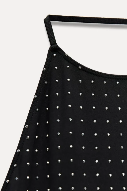 VESTIDO HALTER POLIAMIDA BRILLOS