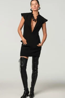 VESTIDO HOMBRERAS LANA X STEFANO PILATI
