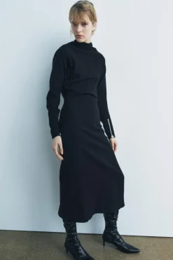 VESTIDO LARGO CREMALLERAS ZW COLLECTION