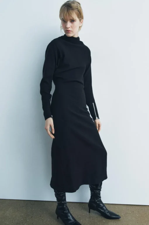 VESTIDO LARGO CREMALLERAS ZW COLLECTION