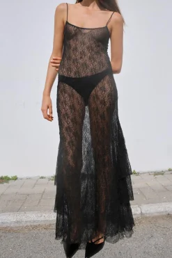 VESTIDO LARGO ENCAJE