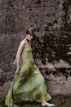 VESTIDO LARGO ESTAMPADO FLORES