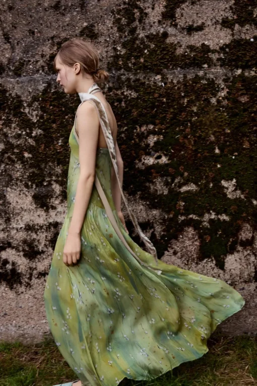 VESTIDO LARGO ESTAMPADO FLORES