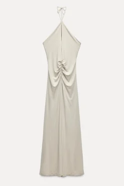 VESTIDO LARGO HALTER DRAPEADO