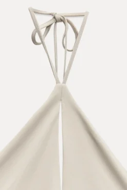 VESTIDO LARGO HALTER DRAPEADO