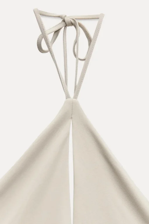 VESTIDO LARGO HALTER DRAPEADO