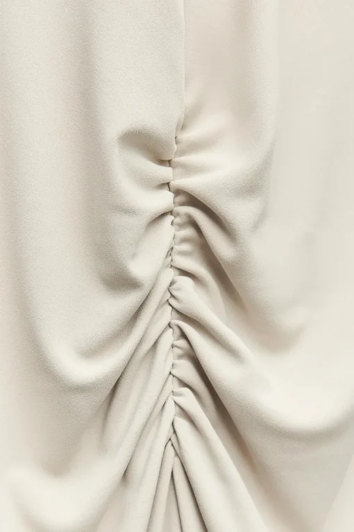 VESTIDO LARGO HALTER DRAPEADO