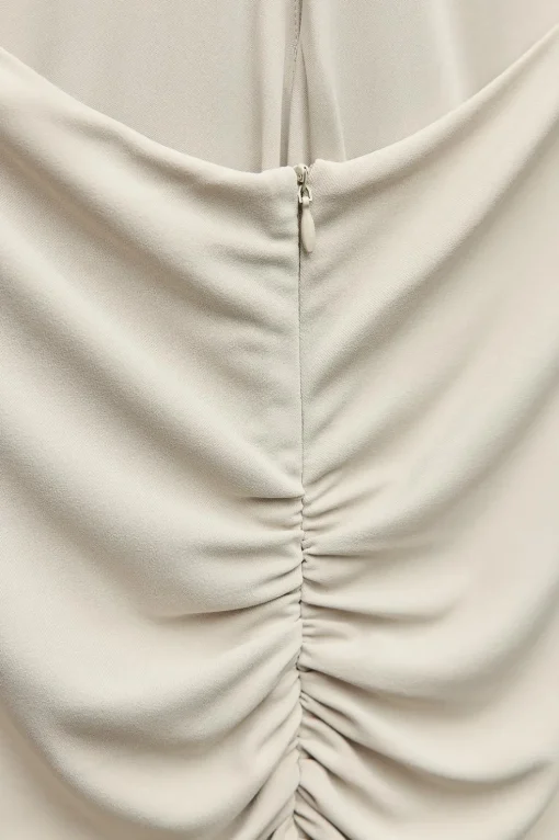 VESTIDO LARGO HALTER DRAPEADO