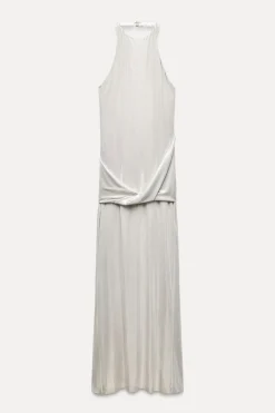 VESTIDO LARGO HALTER FOIL