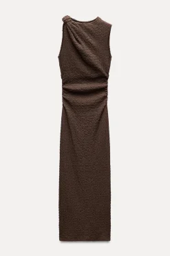 VESTIDO LARGO TEXTURA NUDO