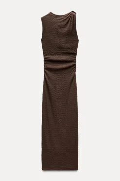 VESTIDO LARGO TEXTURA NUDO