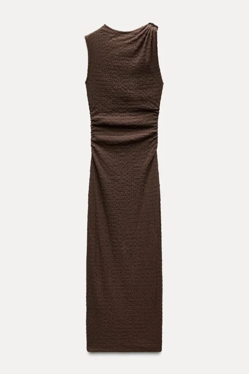 VESTIDO LARGO TEXTURA NUDO