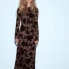 VESTIDO LARGO TUL FLOCADO