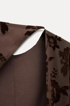 VESTIDO LARGO TUL FLOCADO