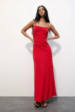 VESTIDO LENCERO DRAPEADO