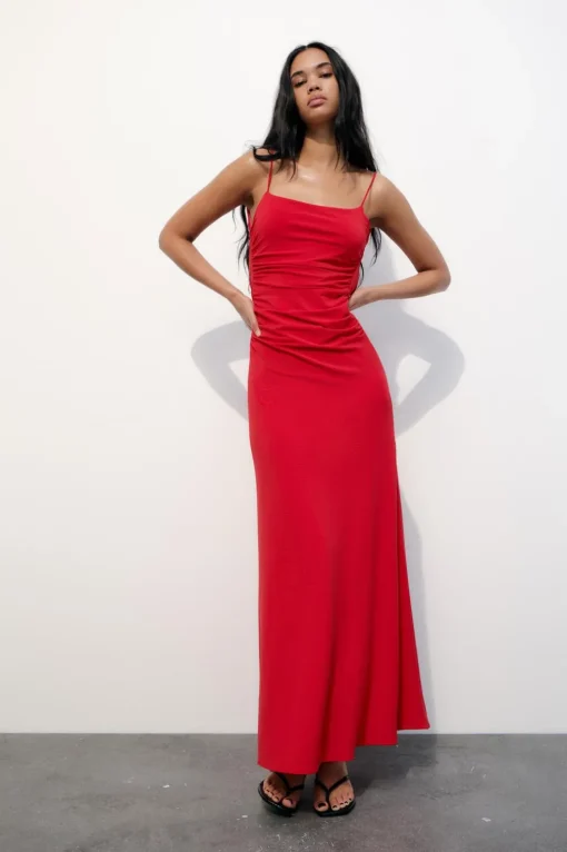 VESTIDO LENCERO DRAPEADO