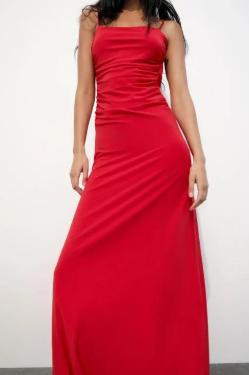 VESTIDO LENCERO DRAPEADO