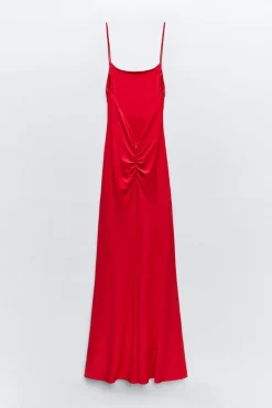 VESTIDO LENCERO DRAPEADO