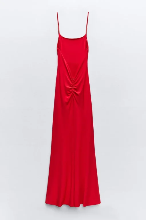 VESTIDO LENCERO DRAPEADO
