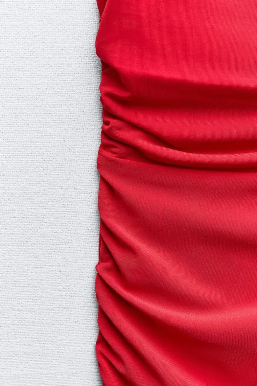 VESTIDO LENCERO DRAPEADO