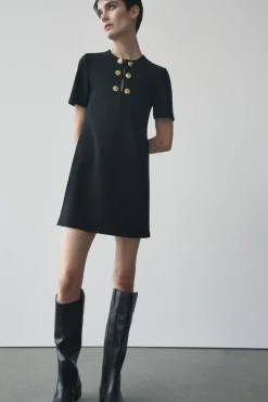 VESTIDO MANGA CORTA BOTONES