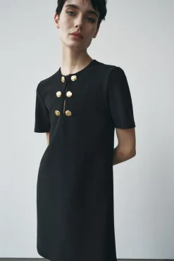 VESTIDO MANGA CORTA BOTONES