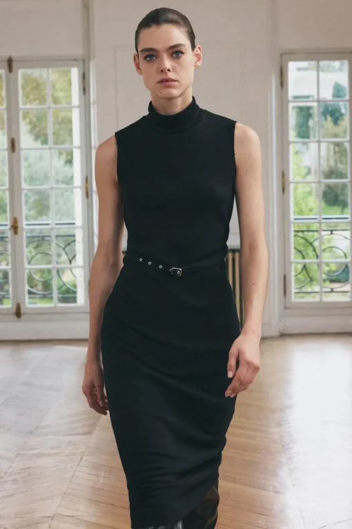 VESTIDO MIDI CINTURÓN
