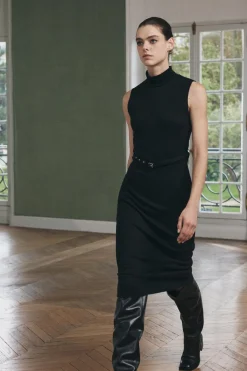 VESTIDO MIDI CINTURÓN