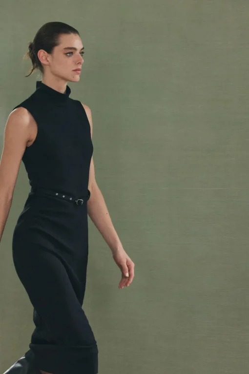 VESTIDO MIDI CINTURÓN